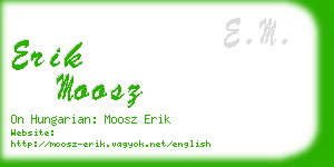 erik moosz business card